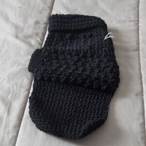 Cozy Black Knitted Dog Sweater